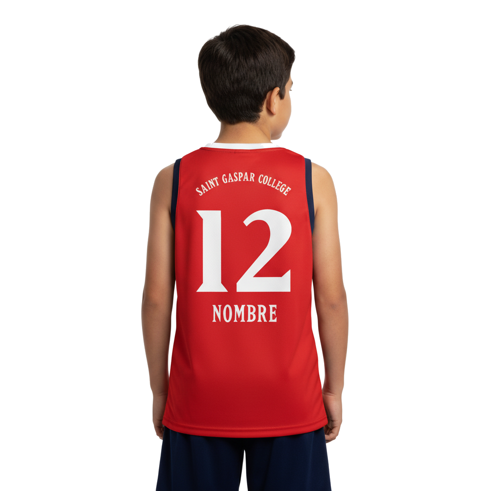 Camiseta Basquetbol Niño St Gaspar Espalda