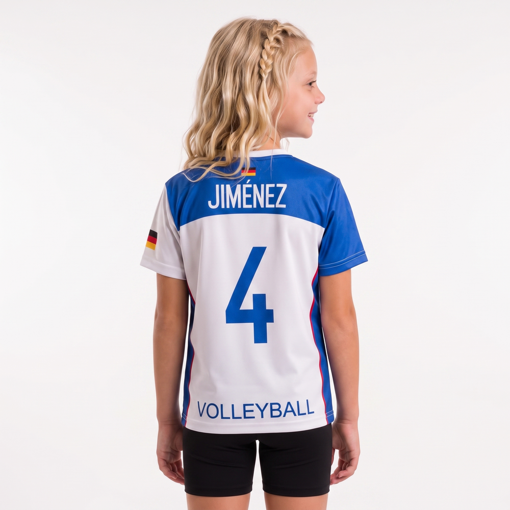 Camiseta Voleibol Niña DS Santiago Blanco 0