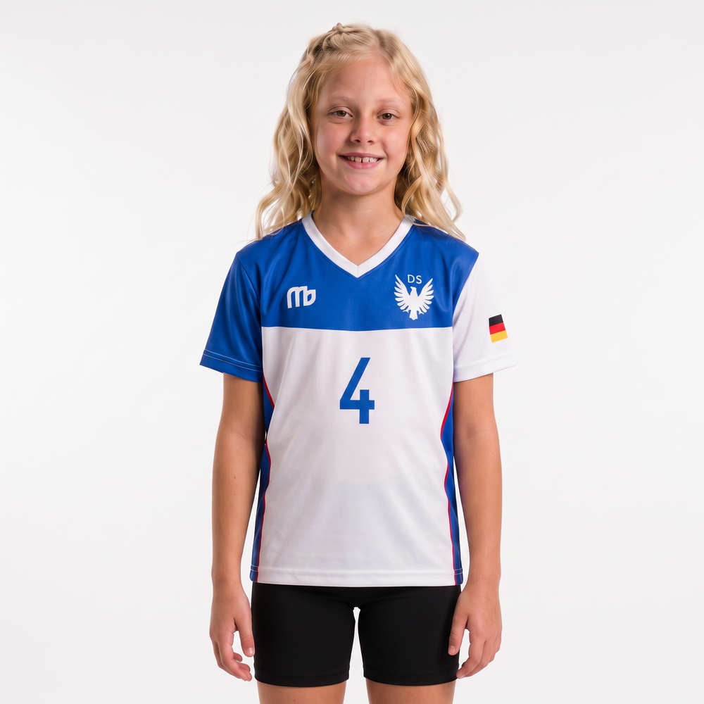 Camiseta Voleibol Niña DS Santiago Blanco