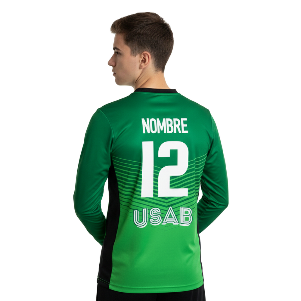Camiseta Portero Hombre USAB Verde Espalda
