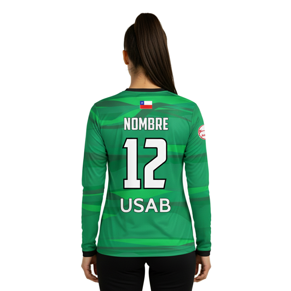Camiseta Portero Mujer USAB Verde Espalda